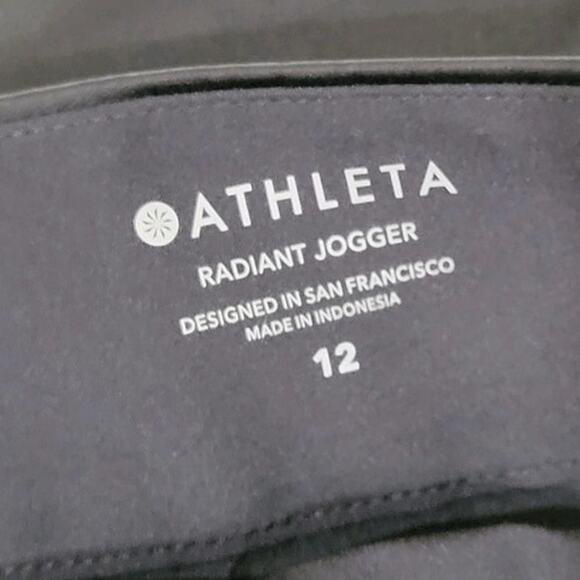 Athleta Radiant Joggers Size 12 Black Pants Women's Athletic Workout Activewear - Picture 9 of 11